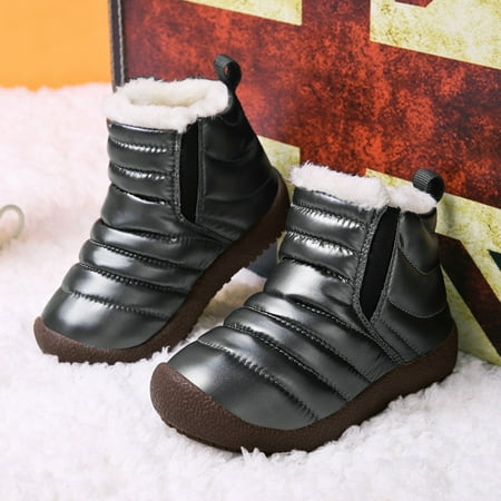 

Akiihool Baby Booties Girl s Shoes Lined Knee High Winter Snow Bowknot Anti-Slip Soft Sole Warm Toddler Prewalker Booties (Grey 11.5)
