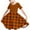Orange, variant on Odeerbi Toddler Girls Summer A-Line Dress Cute Plaid Swing Dress Toddler Kids Short Sleeve Stretchy Dress Toddler Girls Clothes