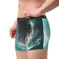 thumbnail image 2 of Kdxio Men's Boxer Briefs with Surfing Shark Print - Comfortable and Breathable Underwear for Everyday Wear, 2 of 5