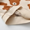 thumbnail image 4 of Baby Boy Clothes Bear Cartoon Pattern Long Sleeve Tops and Long Pants Set Fall Sweatsuits Outfits Beige 12-18 Months, 4 of 6