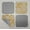 Gray, variant on Gold Floral Damask Washcloths (Set of 4) (Towel Color: White)