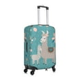 thumbnail image 3 of Naloa Teal Mama Llama Elastic Suitcase Protector, Travel Suitcase Protector Cover Fits 18-32in Suitcase - Small, 3 of 9
