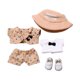 thumbnail image 1 of Traje de pantalones para muñecas en miniatura,Ropa para muñecas de peluche Ropa para muñecas de 15 cm 17 cm,Ropa para muñecas para muñecos de peluche Conjunto de ropa para Caqui con zapatos, 1 of 8