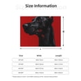 thumbnail image 5 of Rateoe Black Dog Red Background Pattern Flannel Throw Blanket, Ultra-soft Blanket for Bed, Couch, Car, Hypoallergenic Anti-pilling blanket-, 5 of 6