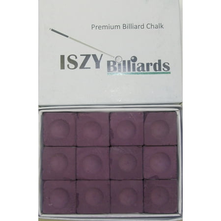 Billiards Chick - Premium Billiard Stick - Pool Cue Chalk Purple Quantity 12 Pieces