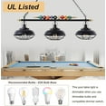 thumbnail image 4 of Hanging Pool Table Lighting Fixtures Billiard Ceiling Lamp Real Billiard Ball Design Pendant Lamp with Metal Shades for Game Room Beer Party Pool Table Man Cave (3 Lights Billiard Room Light), 4 of 7