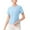 Blue, variant on Inverlee T Shirts Women Crewneck Summer Short Sleeve Tops Cute Solid Color Shirts Breathable Elegant Tunic Blouse Tee Summer Fashion
