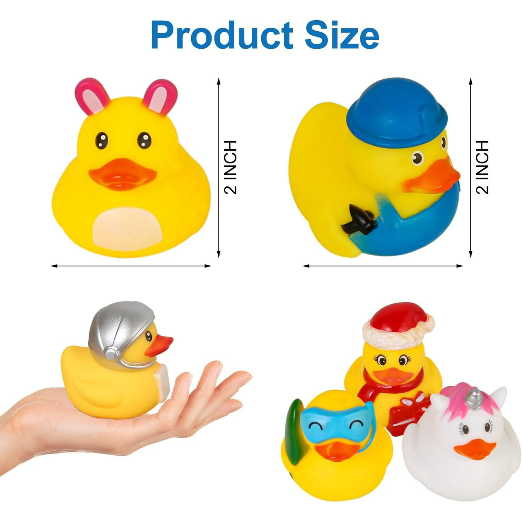 shiyou-Rubber Ducks Bath Toy in Bulk, Assortment Bath Ducks for