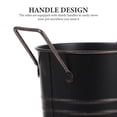 thumbnail image 5 of HERFIER Retro Flowerpot Balcony Flower Bucket Vase Metal Round Bucket with Handle 5.9x4.32x9.63in, 5 of 9