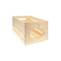 Good Wood By Leisure Arts Wooden Crate With Pumpkin Cutout, Wood Crate Unfinished, Crates For Display, Crates For Storage, Wooden Unfinished, Pine, 17.75" X 12" X 9.5"
