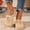 Beige, variant on Women's Knit Lace-Up Mules, Closed Toe with Crochet Detail, Breathable Comfort Footwear Beige 40