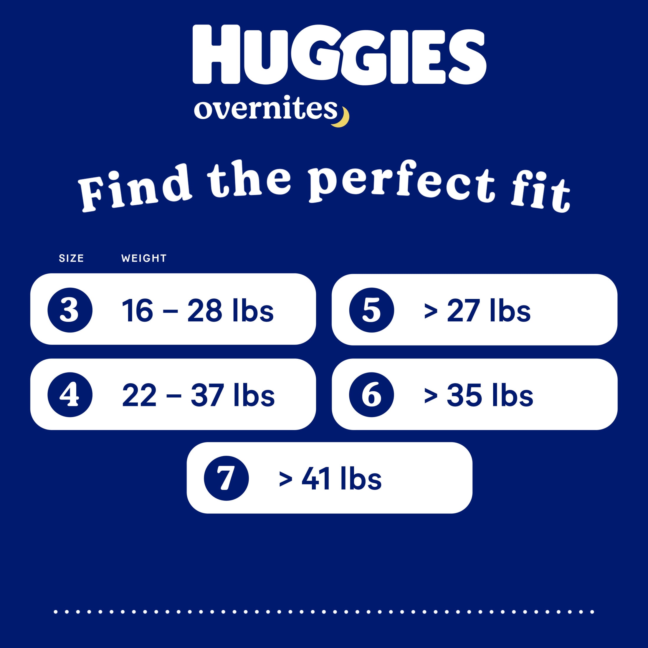 Huggies Overnites Nighttime Diapers, Size 5 (27+ lbs), 44 Count (Select for More)