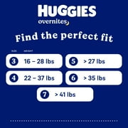 Huggies Overnites Nighttime Diapers, Size 3 (16-28 lbs), 58 Count (Select for More)