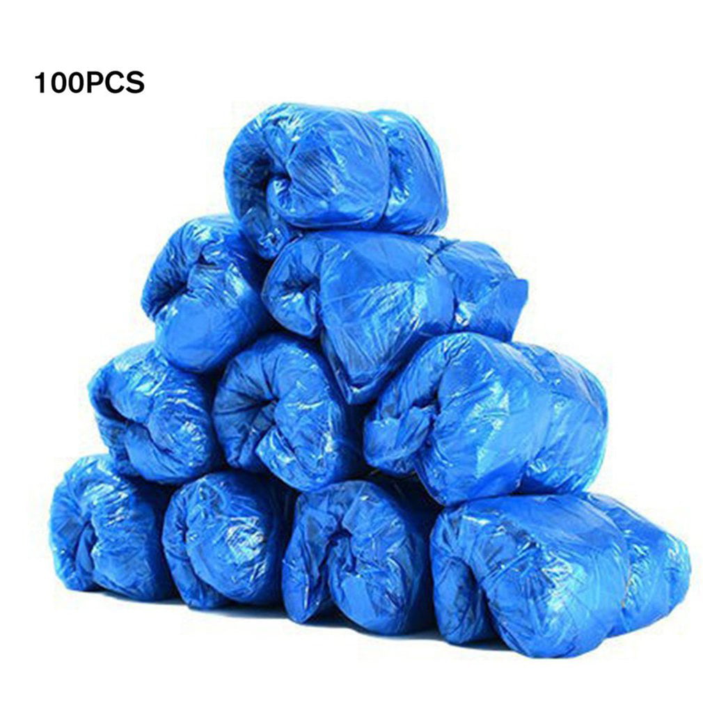 Waterproof Boot Shoe Covers Plastic Disposable Cleaning Overshoes Protector 