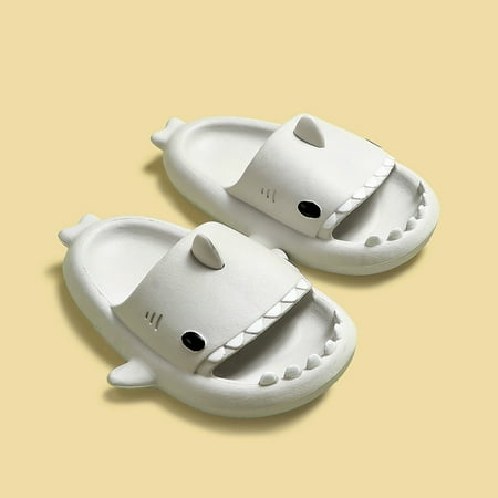 

Eyicmarn Cute Shark Slippers Non-Slip Shark s Mouth Open Slippers Summer Sole Sandals Casual Beach Shoes