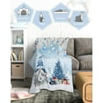 thumbnail image 5 of Christmas Gnome Throw Blankets, Winter Merry Christmas Tree Balls Soft Fleece Blanket Decorative for Home Sofa Couch Chair Living Bedroom,60x80 Inches, Blue, 5 of 6