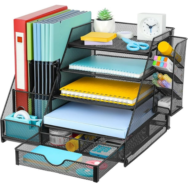 Organizador de Escritorio, Archivero con 5 Niveles para Documentos y Accesorios de Oficina