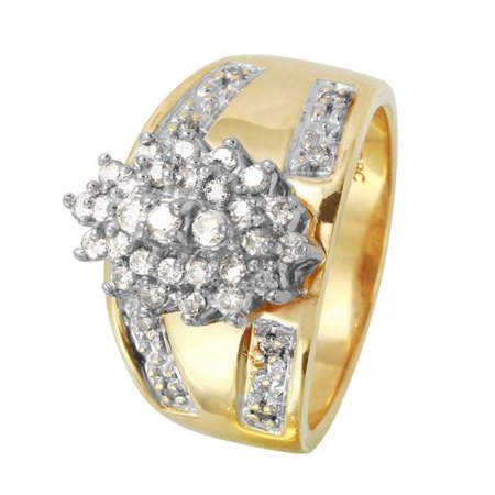 Ladies 0.48 Carat Diamond 10k Yellow Gold Ring
