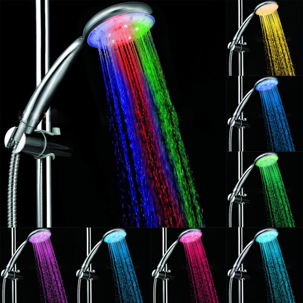 Colorful Shower Head Home Bathroom 7 LED Colors Changing Water Glow Light 