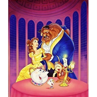 Disney Beauty and the Beast Diamond Painting, Completed, Disney Princess,  Diamond Art, Belle, Beast, Unframed 