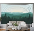 thumbnail image 3 of Gojian Forest Tapestry Wall Hanging - Green Misty Pine Tree Nature Wall Art, Tapestries BoHo Decor for Living Room & Bedroom Spaces, 3 of 6