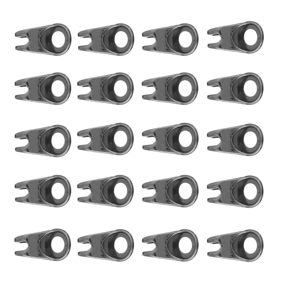 20x Boot Lace Hooks Lace Fittings Buckles With Rivets for Repair/Camp/Hike/Climb (grey)