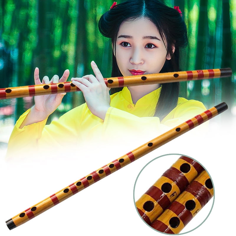 Long Bamboo Flute Clarinet Student Musical Instrument 7 Holes 24cm for Lover 