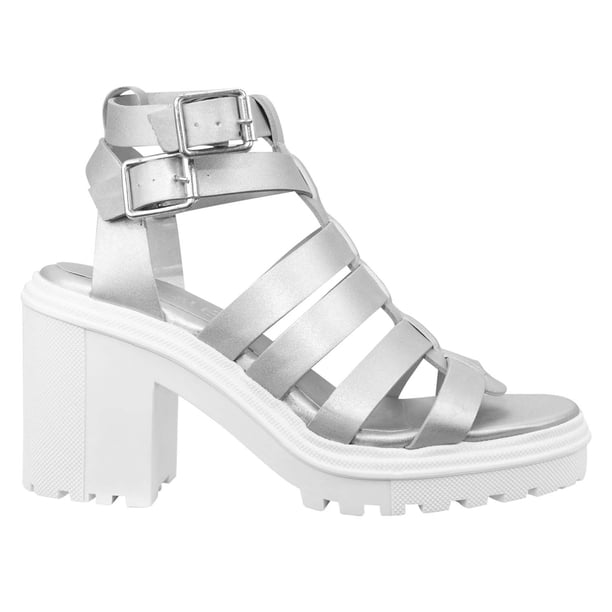 Sandalia Juana Color Plata 25.5 Dorothy Gaynor Sandalia Juana Color Plata 25.5
