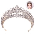 thumbnail image 2 of Bridal Crown Rhinestone Decorative - Wedding Party Tiara Princess Crown for Girl, 2 of 6