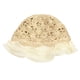 thumbnail image 1 of Sombrero de paja para niños de 51 a 52 cm de circunferencia, sombrero de lavabo con volantes, sombrero de pescador con encaje plisado, sombrero para el sol, beige, 1 of 5