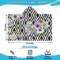 thumbnail image 2 of Pioneer Flower Floral Print Pattern Hooded Bath Towel，50"x30" for Ages 3 To 12 Kids, Quick Dry Lightweight Soft Microfiber Hood Beach Towel Cover Up for Kids, 2 of 7