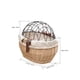 thumbnail image 3 of Canasta Delantera De Bicicleta, Cesta De Bicicleta De Mimbre Con Cubierta De Malla De Alambre Castera De Mascotas Canasta De Gato Para Perros Para Estudiantes, 3 of 8