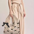 thumbnail image 3 of Pink Crochet Tote Coquette Bow Aesthetic Hobo Bag for Women Beach Mesh Knitted Shoulder Bag Boho Shoulder Handbag, 3 of 7