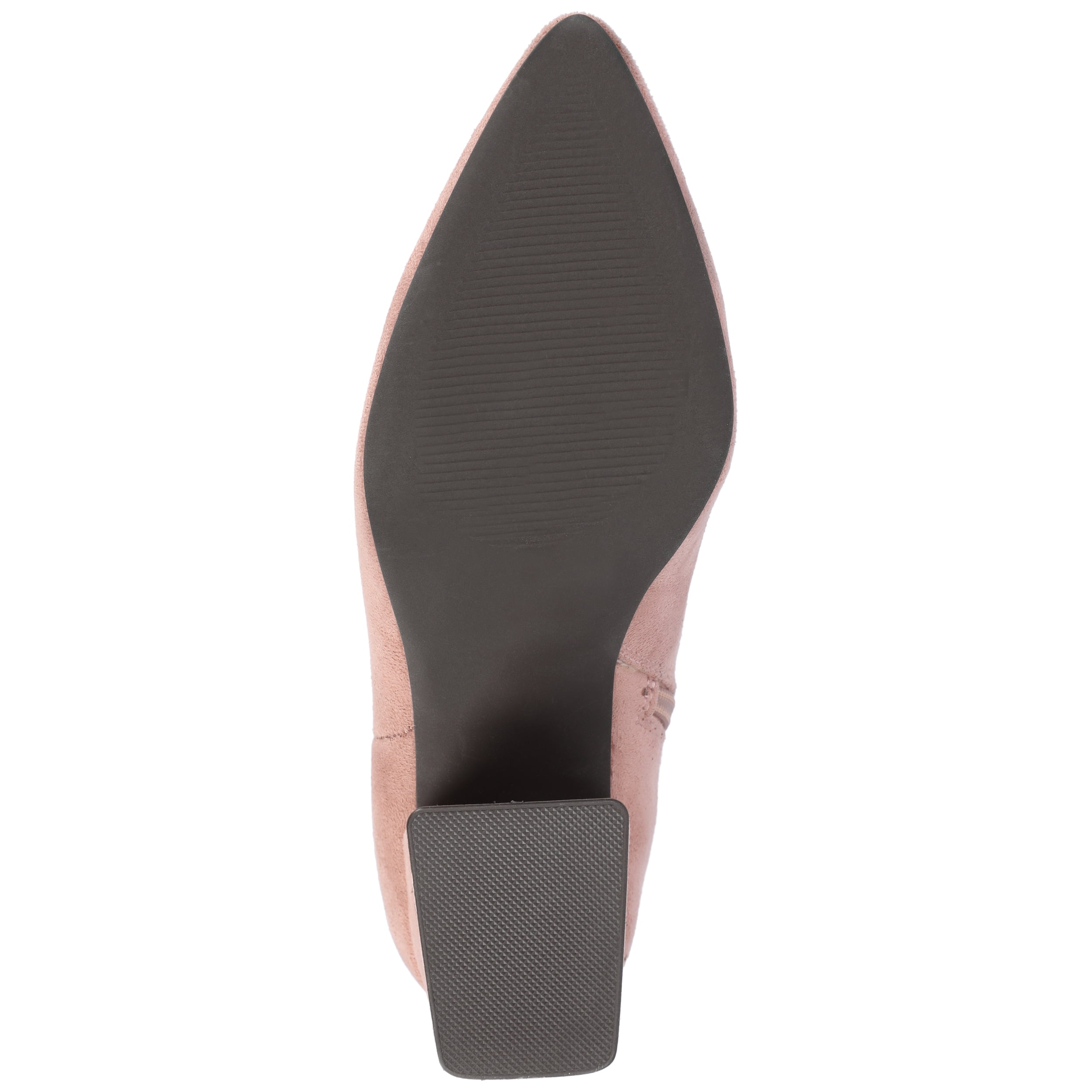 Journee Womens Sorren Covered Block Heel Pointed Toe Booties