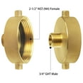 NOVINO Fire Hydrant Hose Adapter 21/2" NST/NH Female x 3/4" GHT Male