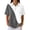 Gray #052, variant on Women's Waffle Knit Polo Shirt Color Block Striped Collared Short Sleeve Relaxed Fit Casual Daily Office Summer Tops 2026, XL