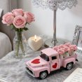 thumbnail image 7 of Gaiwos Valentines Day Vintage Car Figurine 5 inches, Farmhouse Vintage Mini Truck with Flowers, for Home Wedding Engagement Favors Valentines Day Gift, 7 of 7