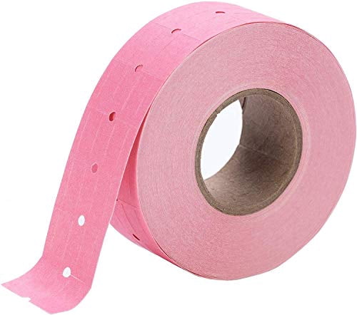 Perco 1 Line Pink Labels - 1 Sleeve, 8,000 Blank Pricing Labels for Perco 1 Line Price and Date Guns