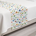 thumbnail image 2 of Butterflies Bed Runner, Butterflies Animal Clipart Ecology Environment Joyful Design Cartoon Tropics, Decorative Accent Bedding Scarf for Hotels Homes and Guestrooms, Twin, Multicolor, by Ambesonne, 2 of 2