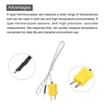 thumbnail image 4 of 10pcs K Type Thermocouple Mini Connector Temperature Sensor Fiberglass 1.6ft -50 to 400°C(-58 to 752°F), 4 of 6
