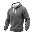thumbnail image 5 of Men's Waffle Knit Zip Hoodie Long Sleeve Drawstring Casual Hooded Sweatshirt Athletic Pullover Top, 5 of 5