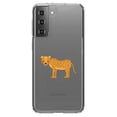 thumbnail image 1 of DistinctInk Clear Shockproof Hybrid Case for Galaxy S21 5G (6.2" Screen) - TPU Bumper Acrylic Back Tempered Glass Screen Protector - Cartoon Cheetah Leopard, 1 of 2