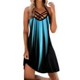 thumbnail image 1 of Mujeres Vintage Daily Summer Sin mangas Lace Up Pullover Dress Vintage Print Hollow Out V-Neck Sundress Vintage Dress Fridja hjkh5907, 1 of 7