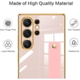 thumbnail image 4 of Compatible with Samsung Galaxy S23 Utral 5G Cell Phone Case with Grip Finger Hand Phone Holder Tablet Phone Strap Shockproof Protective Bumper Case-Pink, 4 of 14