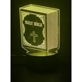 thumbnail image 6 of YSITIANNA 3D Lamp The Holy Bible，Exquisite Gift The Bible 3D Optical Illusion LED lamp Bedside Decor - 7 Colors Changing LED Lamps Birthday Gifts for Christian and Church Room Decor STNL#2749, 6 of 9