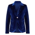 thumbnail image 4 of LIUJUNSHOP Velvet Blazer Women Casual Business Button Up Jacket Fall Winter Coats Notch Lapel Work Office Suit Jackets Blazer, 4 of 4