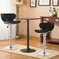 thumbnail image 4 of PurelyGoods  Bar Stools Set of 2, Counter Height Adjustable Bar Stools with Back Bar Stool PU Leather Swivel Bar Stool Kitchen Counter Bar Stools Dining Chairs, 4 of 7