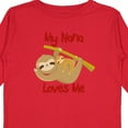 thumbnail image 4 of Inktastic My Nana Loves Me Sloth Boys or Girls Long Sleeve Toddler T-Shirt, 4 of 5