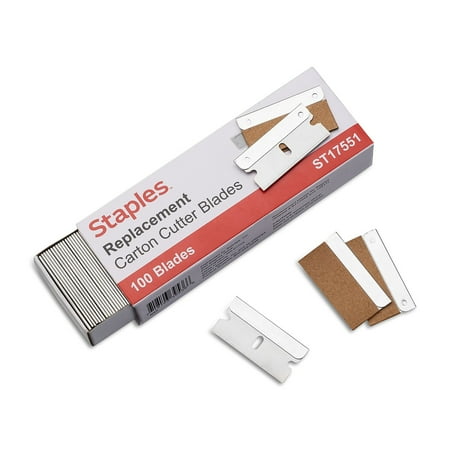 UPC: 0024500663923 | Staples Replacement Blades For Box Cutter Gray 100/Pack (17551/66-0089)