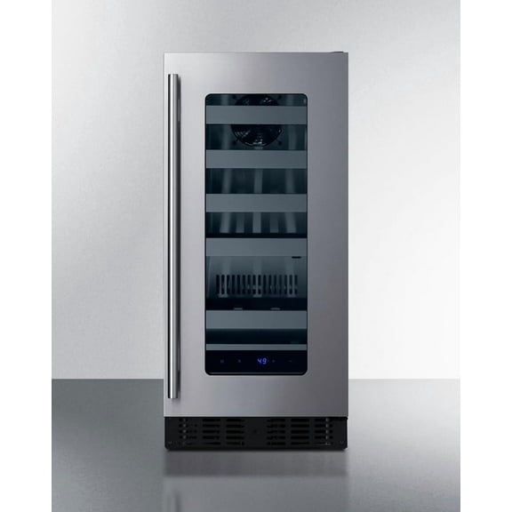 18" deep 15" wide undercounter ADA height wine cellar